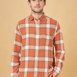 Urban Ranger by pantaloons Slim Fit Checked Cotton Casual Shirt-image-17