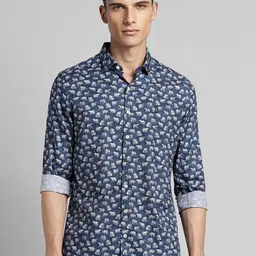 SIMON CARTER LONDON Slim Fit Conversational Printed Pure Cotton Casual Shirt-image-38