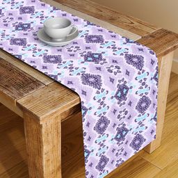 Alina decor Unisex Purple & Yellow Ethnic Motifs Digital Printed Table Runner-13