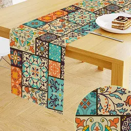 STITCHNEST Multicoloured Ethnic Printed 4 Seater Table Runner-8