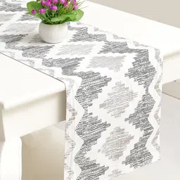 BLANC9 Grey Printed Pure Cotton Table Runners-37