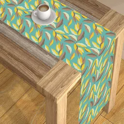 AEROHAVEN Green & Yellow Digital Printed 4 Seater Table Runner-8