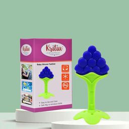 Kritiu Kids Blue & Green Fruit Shape Baby Teether-13