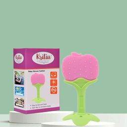 Kritiu Kids Pink & Green Fruit Shape Baby Teether-28