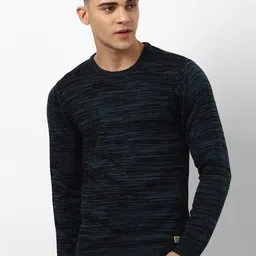 PETER ENGLAND UNIVERSITY Striped Crew Neck Long Sleeve Acrylic Pullover Sweater-image-43