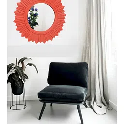 VAS collection home Peach colored Round Shape Wall Decor Mirror-picture-43