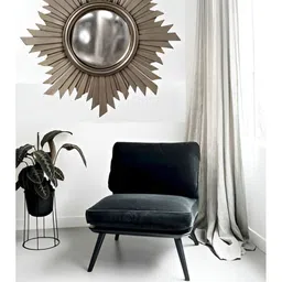 VAS collection home Grey Round Shape Wall Decor Mirror-58