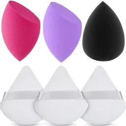 FEELHIGH 3-Pcs Triangle Puff & 3-Pcs Blender-42