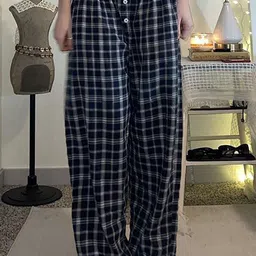 StyleCast x Revolte Women Checked Loose Fit Pleated Trouser-65