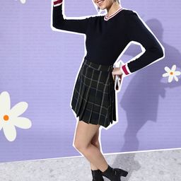 DressBerry Women Navy Blue Solid Pullover-image-70