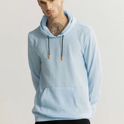Snitch Men Blue Ribbed Pullover-image-87