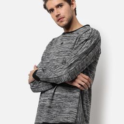Campus Sutra Men Grey & Black Printed Pullover-image-129