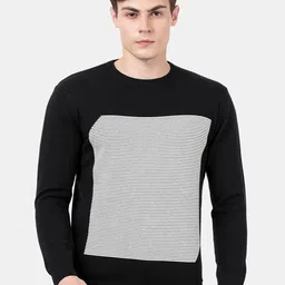 t-base Men Black Striped Pullover-image-54