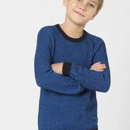 Jack & Jones Junior Boys Blue Striped Printed Pullover-picture-13