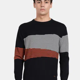 t-base Men Colourblocked Cotton Pullover-image-96