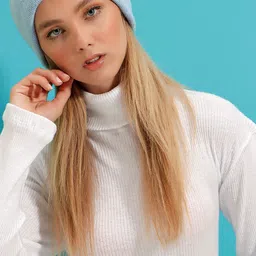 Trend Alacati stili Ribbed Self Design Pullover Sweater Sweater-image-44