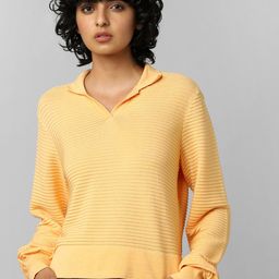 ONLY Women Orange Striped Pullover-image-28