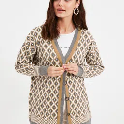 Trendyol Checked Ribbed Cardigan-image-19