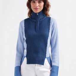 Iconic Ribbed Mock Collar Acrylic Pullover-picture-24