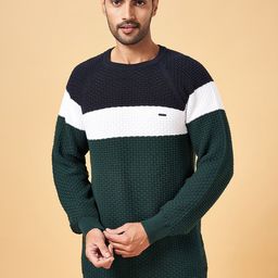 BYFORD by Pantaloons Colourblocked Cotton Pullover Sweater-image-99
