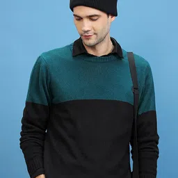 HIGHLANDER Colourblocked Acrylic Pullover Sweater-image-19