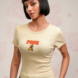 Tokyo Talkies Women Typography Printed Round Neck Cotton Winnie The Pooh T-shirt-image-26
