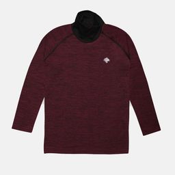 CHIMPRALA Girls Maroon Solid High Neck T-shirt-image-35