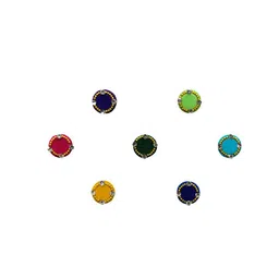 Comet Busters Multi-Coloured Set Of 7 Embellished Bindis-96