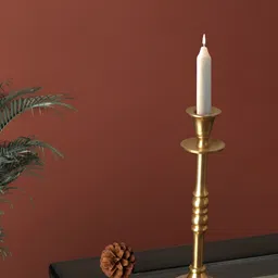 Decor de Maison Gold Toned Textured Metal Candle Holder-picture-12