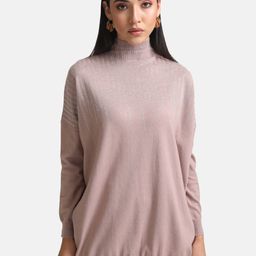 Kazo Women Mauve Printed Longline Pullover-image-67