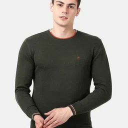 t-base Men Green Cotton Pullover Sweater-image-44