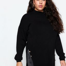 Trendyol High Neck Acrylic Longline Pullover-image-29