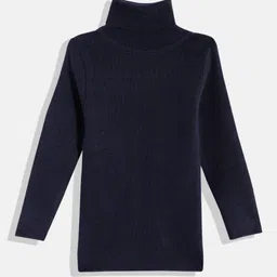 RVK Kids Turtle Neck Ribbed Acrylic Pullover-53