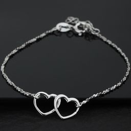 VANBELLE 925 Sterling Silver Rhodium-Plated Charm Bracelet-9