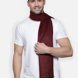 Alvaro Castagnino Men Maroon & Black Printed Muffler-image-62