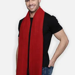 Alvaro Castagnino Men Maroon & Black Striped Muffler-image-84