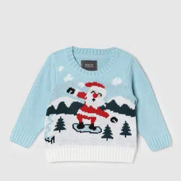 max Infant Boys Graphic Printed Acrylic Pullover-24