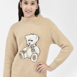 Crimsoune Club Girls Graphic Printed Pullover-image-58