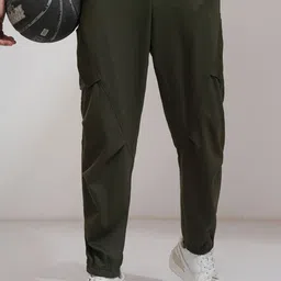 HIGHLANDER Men Tapered Fit Mid-RiseJoggers Trousers-image-71