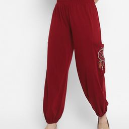 Taurus Women Embroidered Jersey Knitted Trouser-image-38