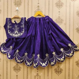 JOVK DESIGN Girls Dyed Tie and Dye Ready to Wear Lehenga &-51