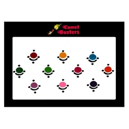 Comet Busters 10 Pcs Reusable Designer Bindis - Multicoloured image 1