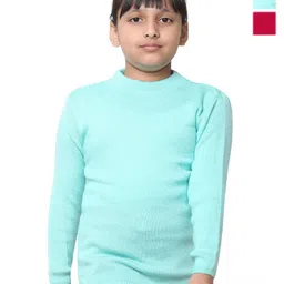 IndiWeaves Girls Pack Of 3 High Neck Woollen Pullover Sweater-image-53