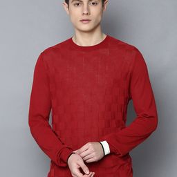 Antony Morato Men Red Checked Cotton Pullover Sweater-image-72