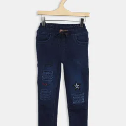 A-Okay Kids Slim Fit High-Rise Mildly Distressed Jeans-image-89