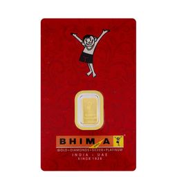 BHIMA Floral 24K 999 Purity Gold Bar 1 gram-image-47