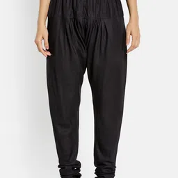 Fabindia Women Black Solid Straight-Fit Viscose Rayon Churidar-image-26