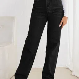 Off Duty India Women Comfort Straight Fit Cotton High-Rise Jeans-image-61
