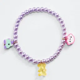 Mango Kids Girls Beaded Charm Elasticated Bracelet-image-33