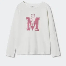 Mango Kids Girls Printed Sustainable Pure Cotton T-shirt-image-78
